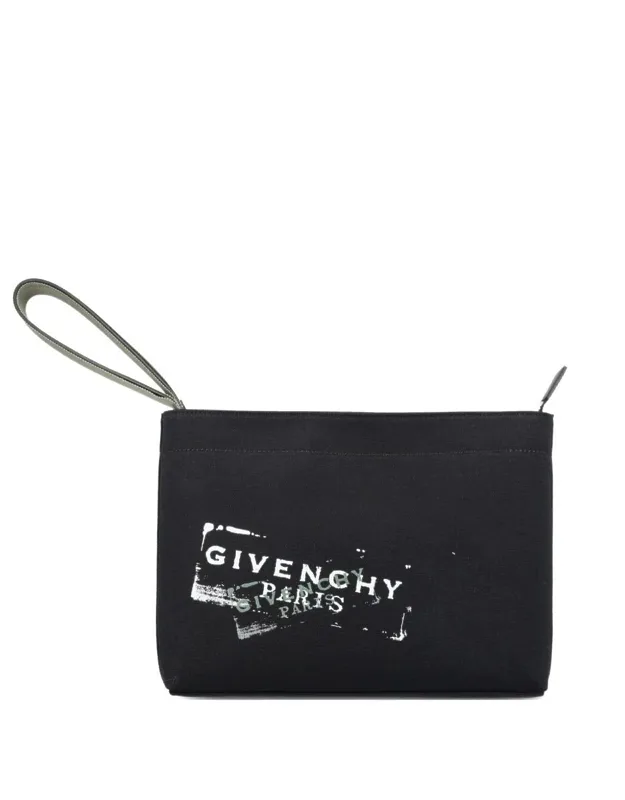 Logo-print Compact Pouch Bag