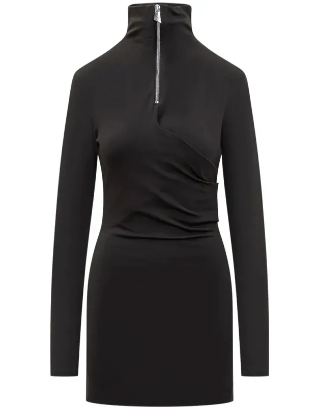 Long Sleeve Dress With High Neck