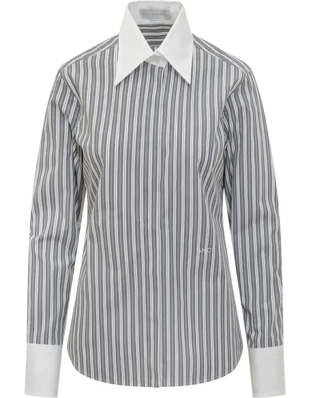 Striped Shirt With Contrast Collar