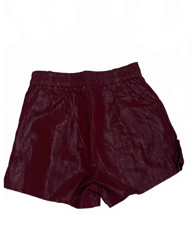 Textured High-waisted Shorts