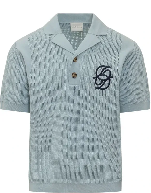 Monogrammed Knitted Polo Shirt