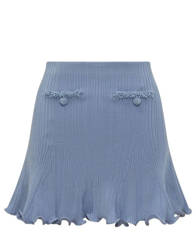 Mini Knit Skirt With Trim