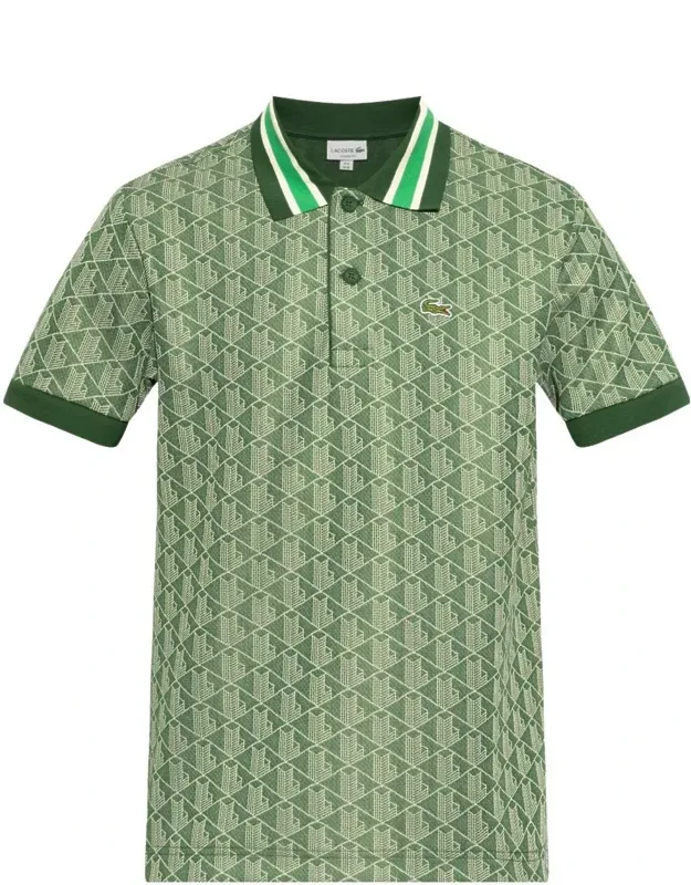 _polo Shirt With Ribbed Collar And Embroidered Crocodile Patch_