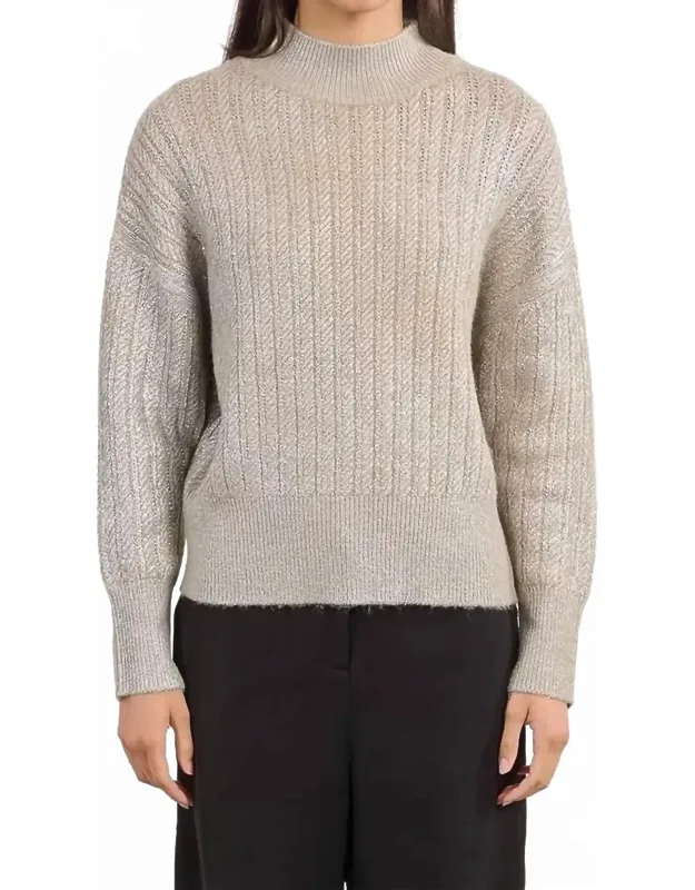 Iridescent Cable Knit Jumper
