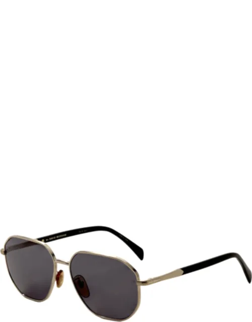 60 Mm Gold Sunglasses