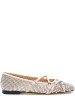 Crystal Net Ballet Flats