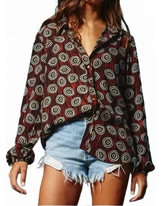 Drea Geometric Print Blouse
