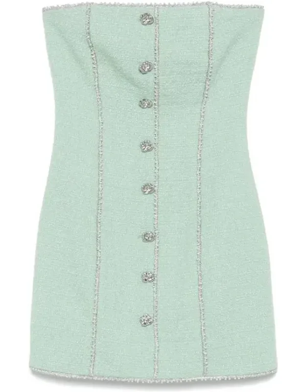 Boucle Strapless Mini Dress