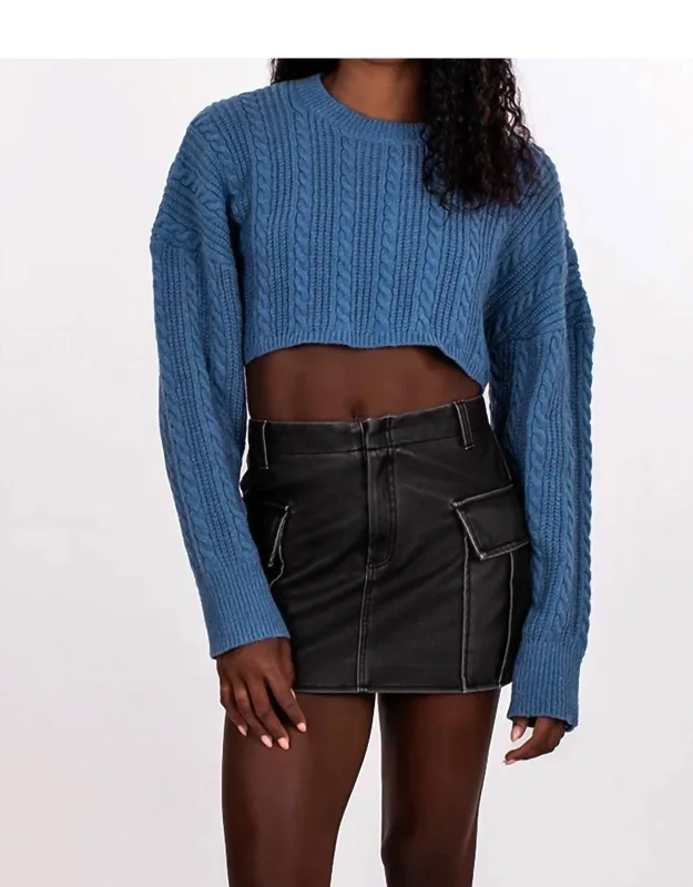 Cable Knit Crop Sweater