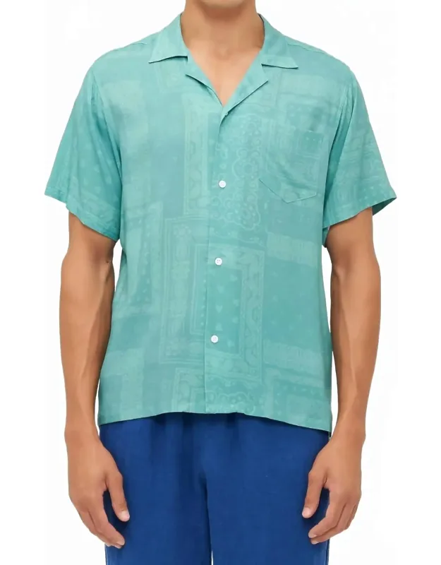 Tonal Bandana Camp Shirt