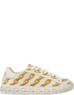 Chain Stripes Greca Sneakers