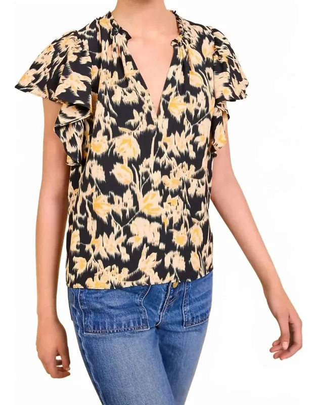 Lilo Flutter Sleeve Blouse