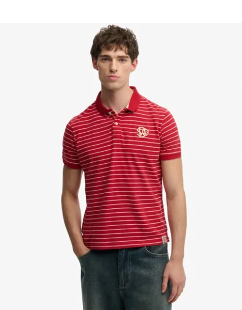 Vintage Stripe Jersey Polo Shirt