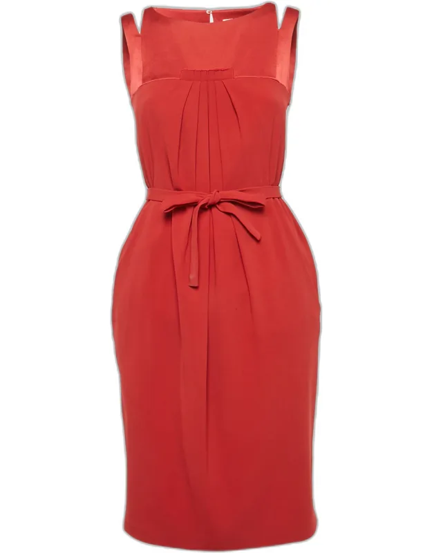 Sateen Sleeveless Short Dress