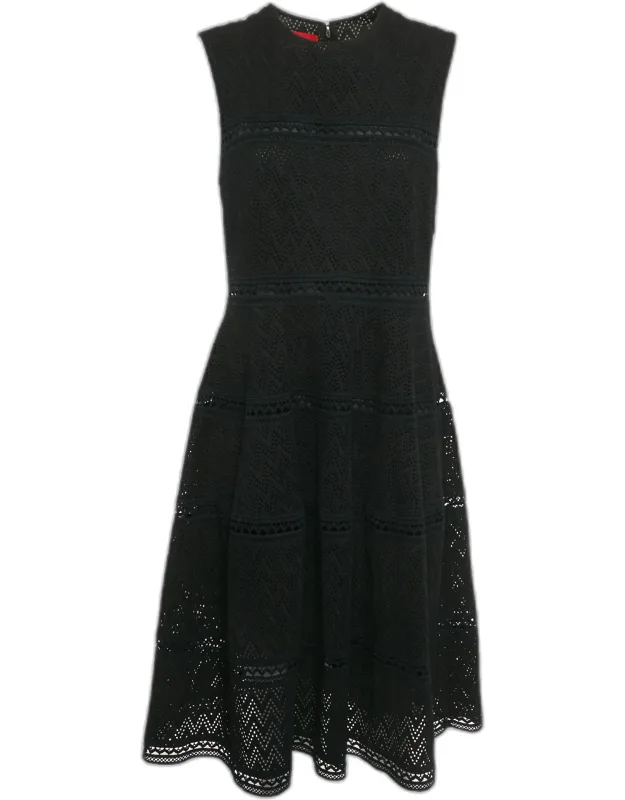 Cutwork Cotton Sleeveless Midi Dress