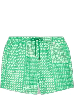 Mixed Pattern Swim Shorts