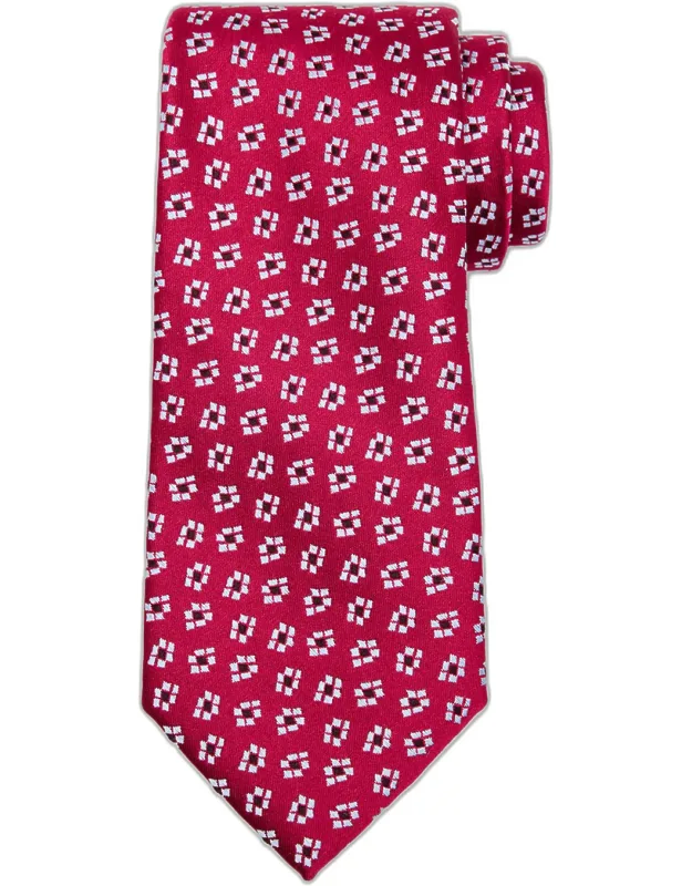 Jacquard Woven Geometric Silk Tie