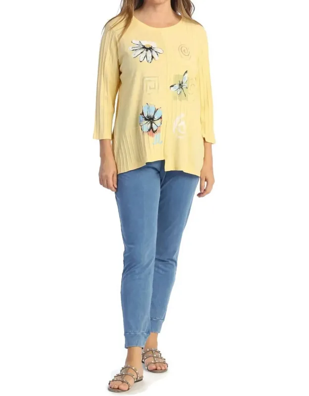 Spirals Mineral Washed Ribbed Cotton Top