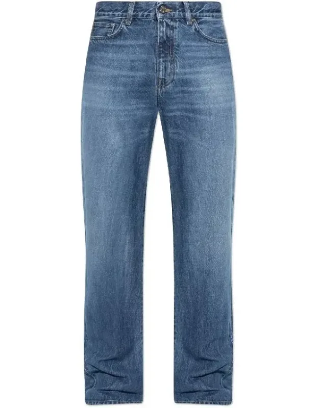 Light Wash Straight Jeans