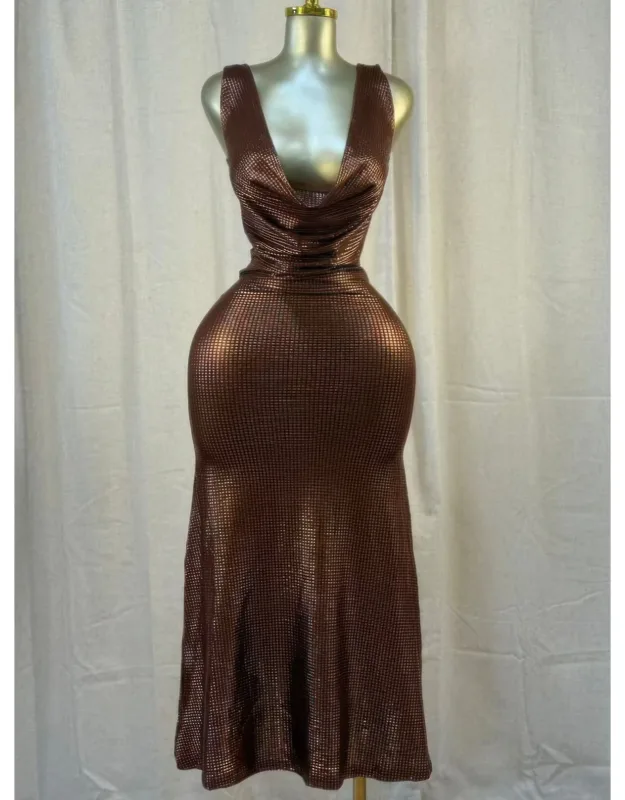 Moonlight Shimmer Midi Dress