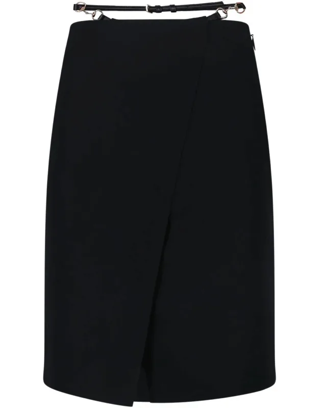 Horsebit Midi Skirt