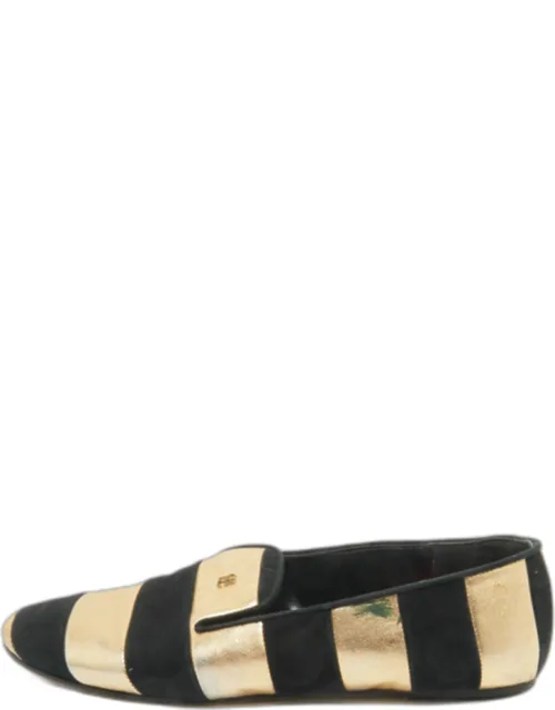 Ch Carolina Herrera Smoking Slippers With Leather And Suede Construction