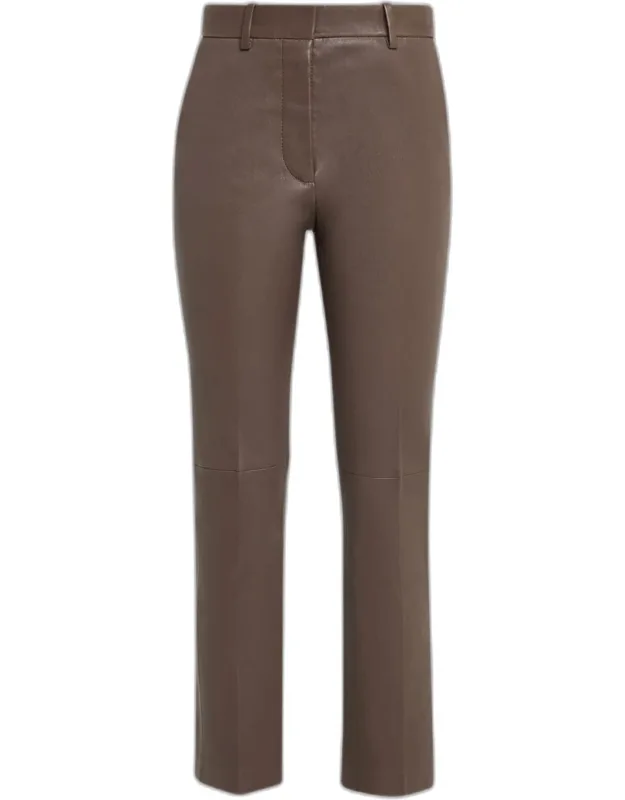 Cropped Leather Pants