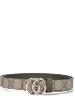 "reversible Belt With Adjustable Logo Buckle"