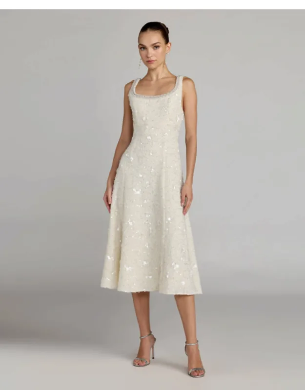 Boucl Embellished Midi Dress