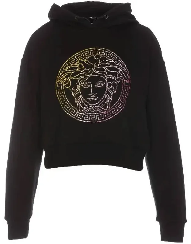 Medusa Crystal Embellished Hoodie