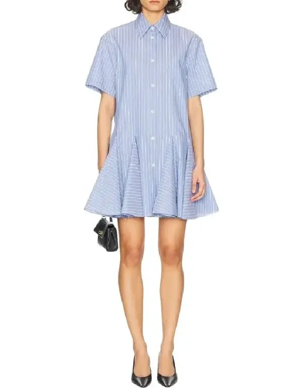 Ruffle Skirt Cotton Dress