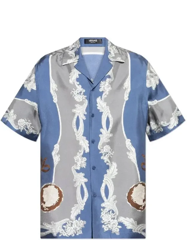 Medusa Cameo Print Silk Shirt