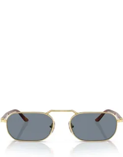 Persol Sunglasses Rectangular Gold Metal Acetate