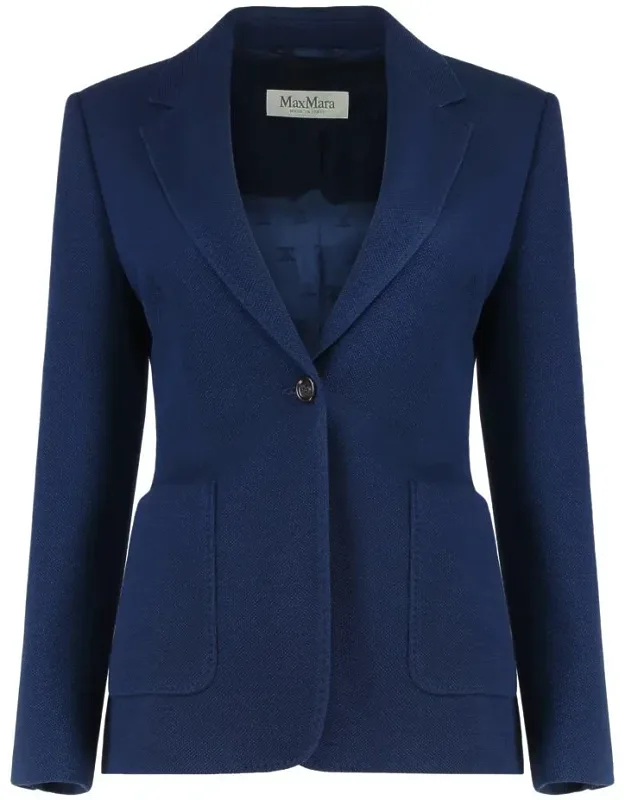 Single-button Blazer In Pique Jersey