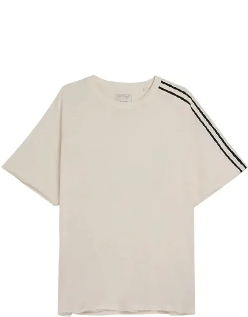 T-shirt And Polo With 3-stripes Design And Raw Edge Short Sleeves