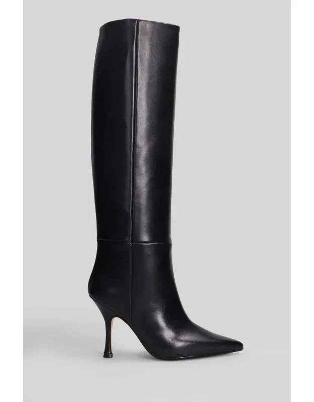 High Heels Boots, Pointed Toe, Leather Sole
