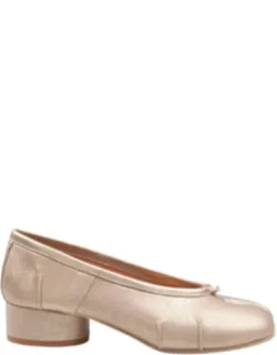 Ballerina Flats In Soft Metallic Leather