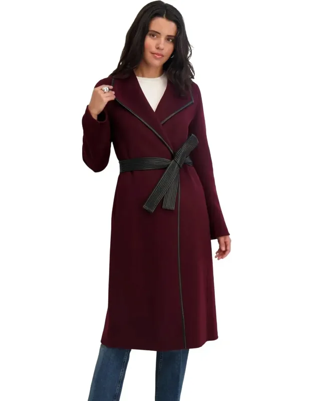 Double-faced Luxury Soft Wool Blend Long Wrap Coat