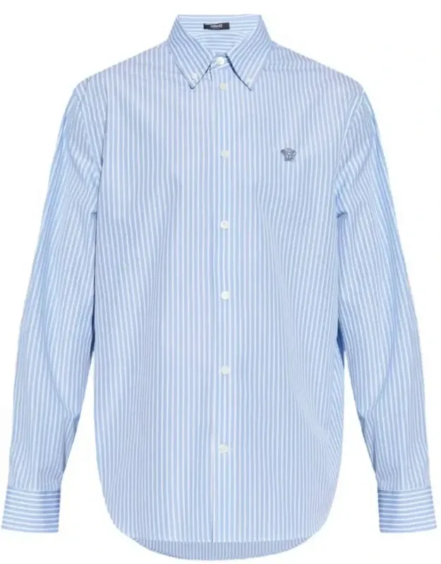 Medusa Striped Long-sleeve Shirt