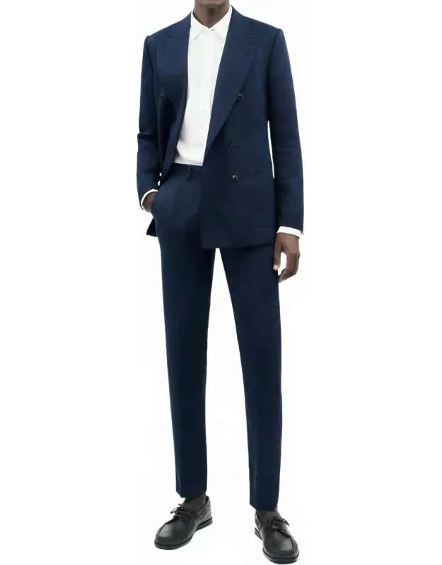 Classic Slim Fit Linen Trousers
