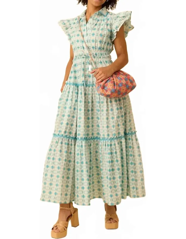 Flutter Sleeve Maxi Dress