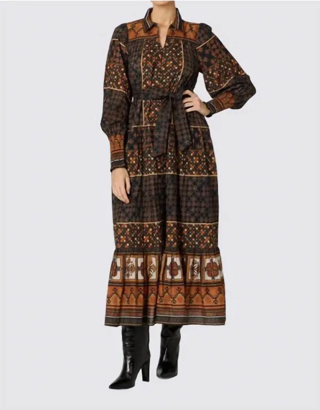 Ankle Dress In Zocaloprint