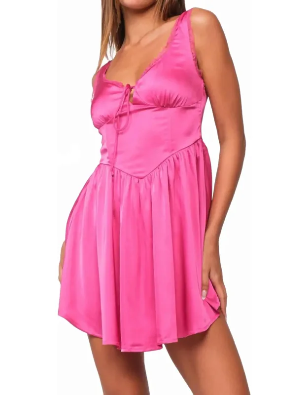 Satin Lace Corset Dress