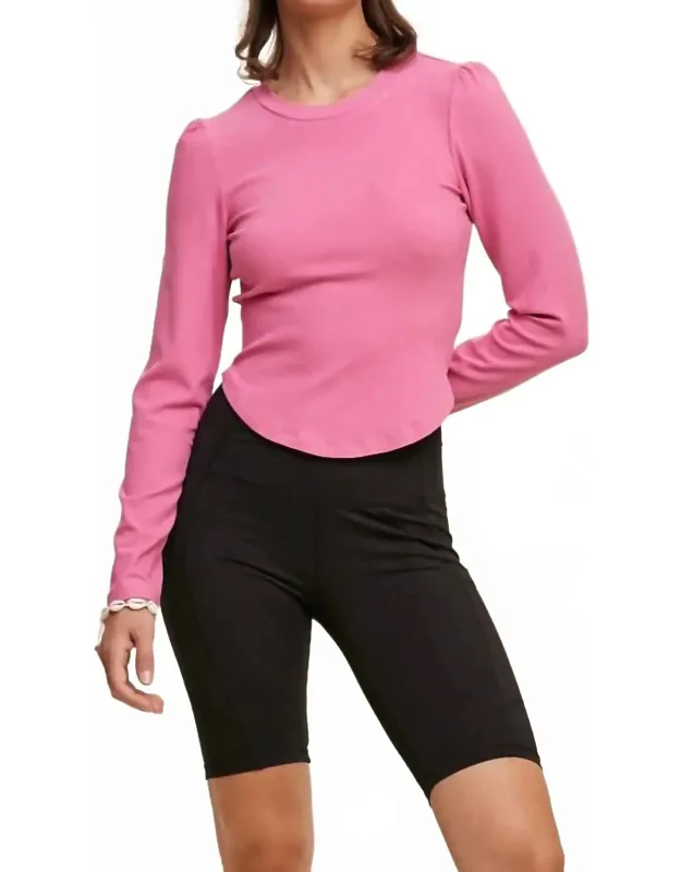 Fitted Ribbed Long Sleeve Top