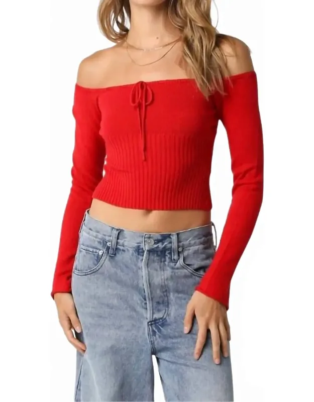 Off Shoulder Sweater