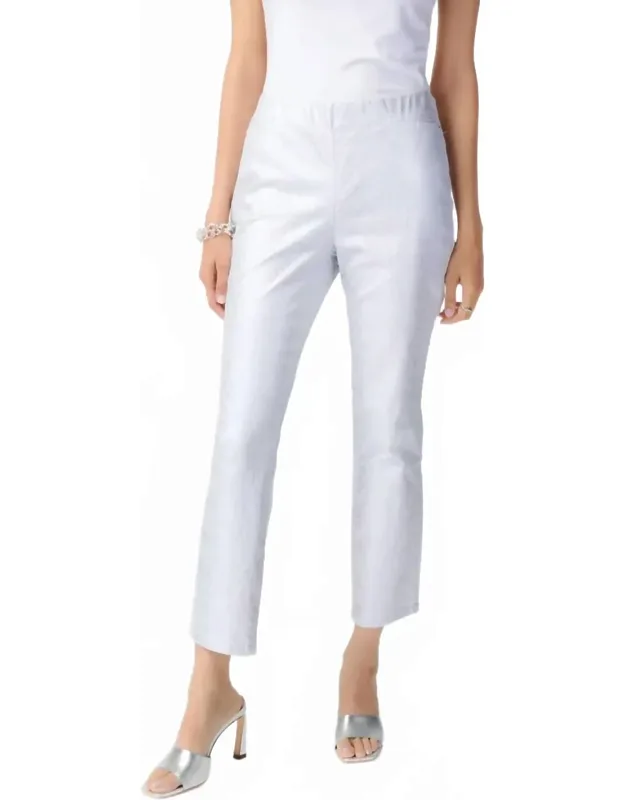 Metallic Ankle Length Trousers