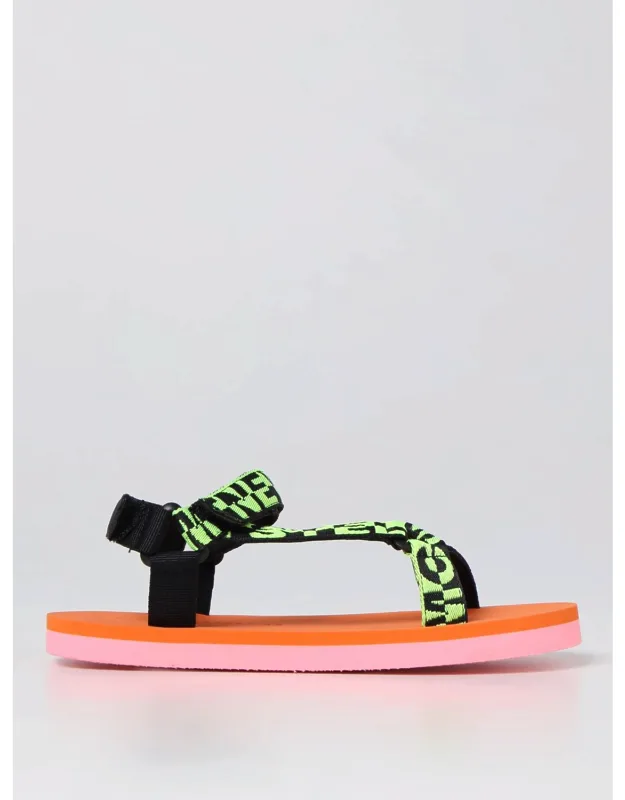 Sandals In Logoed Fabric