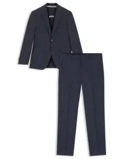 Two-piece Regular-fit Suit In Virgin Wool And Silk