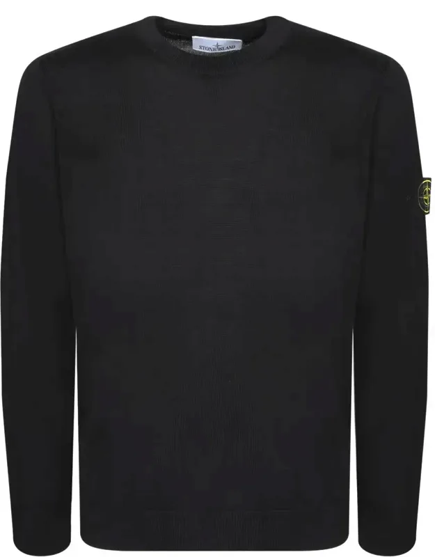 Knitwear Stretch Wool Crewneck Sweater