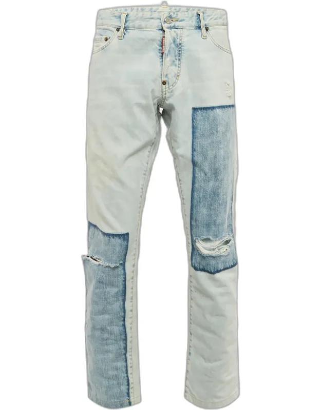 Denim Patch Detail Jeans